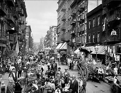 1900 Mulberry St New York City NYC USA Retro Old Picture Photo Print 11x17 • $15.25