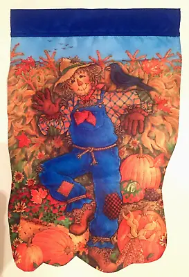 Scarecrow Crow Fall Pumpkin Harvest Halloween Mini Window Garden Yard Flag Nw • $8.97