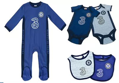 Chelsea FC Baby Clothes Sleepsuit Bodysuit Playsuit Boys Girls Pyjama  • £15.99