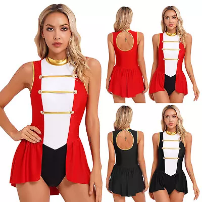 Ringmaster Performance Costumes Women Sleeveless Leotard Halloween Cosplay Party • $17.29