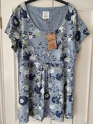 Beautiful BNWT MANTARAY Floral Print Cotton Tunic Top Size 22 • £10.50