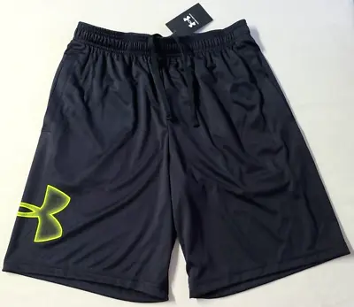 Under Armour Men's UA Tech Graphic 10  Athletic Shorts M Black High Vis Yellow • $23.95