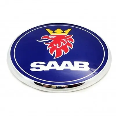 Saab Front Bonnet Hood Badge Emblem Blue 93 9-3 95 9-5 2003-2010  3 Pin • £8.90