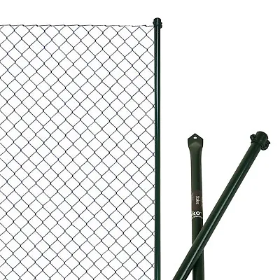 Net Stakes Garden Mesh Plastic Cap Powder Coated Green Fencing Ground Spike • £5.99
