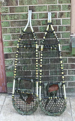 Vintage Sturdy Aluminum Snowshoes 39 X 11  Inches  With Bindings Prob Military • $55.24