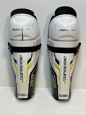 Bauer Supreme 150 Shin Guards Youth 10  Hockey Pads 1045389 White • $11.97