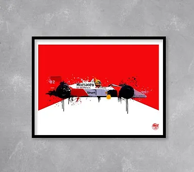 Ayrton Senna McLaren MP4/4 F1 Print - Wall Art Poster Formula One Gift 1 Racing • $26.13