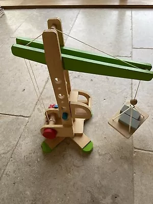 £20 • Buy Wooden Toy Crane, Viga Toys 59698 3+ With Lifting Pallet And Weights