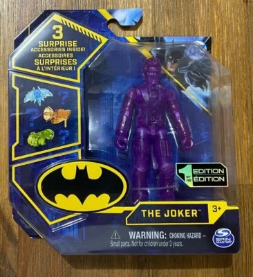 $17.99 • Buy THE JOKER 1st Edition Spin Master Batman 4  All Purple Chase Figure Super Rare