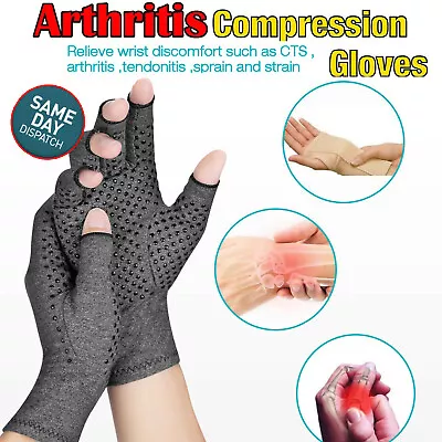 Magnetic Arthritis Gloves Soft Compression Hand Therapy Support Sore Finger • $13.99