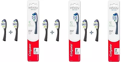 6 X Colgate Infinity Deep Clean Replacement Toothbrush Heads Refill New (3x Pk2) • $19.99