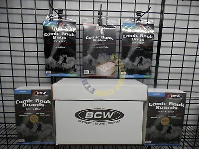 BCW Current/Modern Comic Book Bundle 1-Short Box 25-Dividers 200-Boards 200-Bags • $79.95