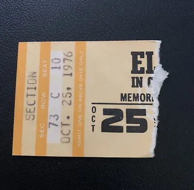 ELVIS ORIGINAL October 1976 Fort Wayne Indiana CONCERT TICKET STUB • $128.19