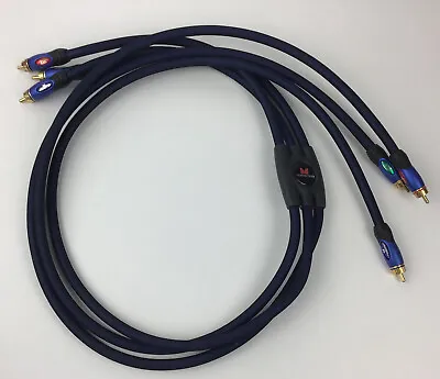 Monster Audio Video Component Gold RCA Cable 4Ft Blue Braided Cable • $12.99