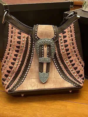 Montana West Western Buckle Purse Pink Studded Rhinestone. See Photos & Drescrpt • $24.85