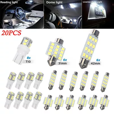 20Pcs For Car Trunk Dome License Plate Lamps 6000K LED Interior Lights Bulbs Kit • $7.78