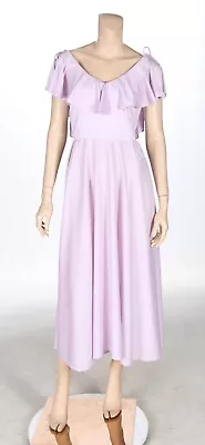 Dance Allure Vintage 80s Purple Tea Length Bridesmaid Party Prom Dress Sz 5/6 • $199.95