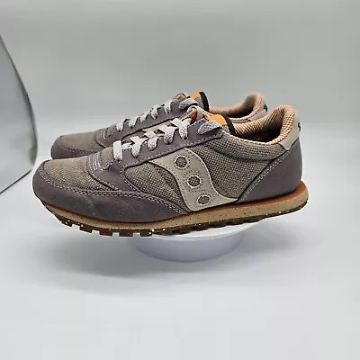 Mens Saucony Jazz Low Pro Vegan Gray Canvas Casual Shoes Sneakers Size 8 M • $39.95