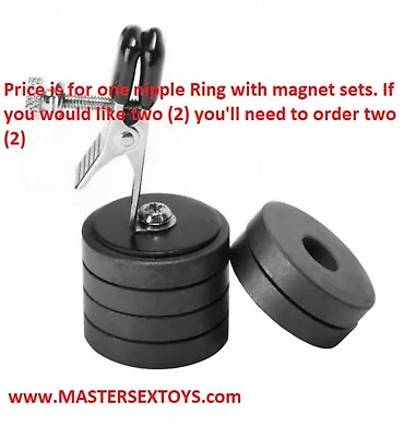 Onus Nipple Clip On W Magnet Weights Ring Master Series Magnetic Steel Sexy Real • $11.95