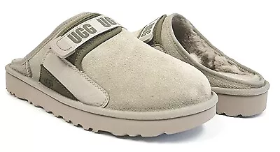 UGG Dune Slip-On Mens Suede & Sheepskin Slippers Shoes String Moss Green Size 11 • $79.99