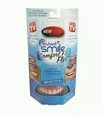 Instant Smile Comfort Fit Flex Teeth W Fitting Material & Case White One Size • $24.99