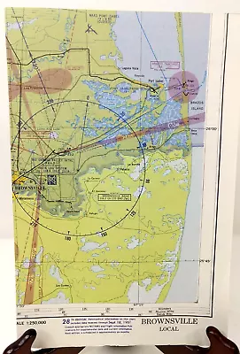 Local Aeronautical Chart Map Brownsville Texas 1961 Local Vintage • $10