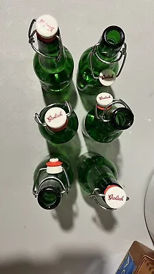 $14.29 • Buy 6 Grolsch Swing-Top Used Beer Bottles - Green Glass, Porcelain Caps.