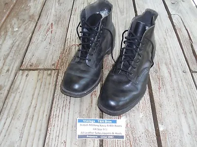 Vintage British Military Navy Ankle Boot Pair- UK Size 9.5 • $51