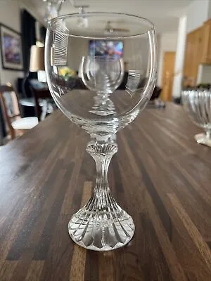 1! Mikasa Crystal THE RITZ 7  Water Wine Glasses Goblets Stemware 8 Ava • $18
