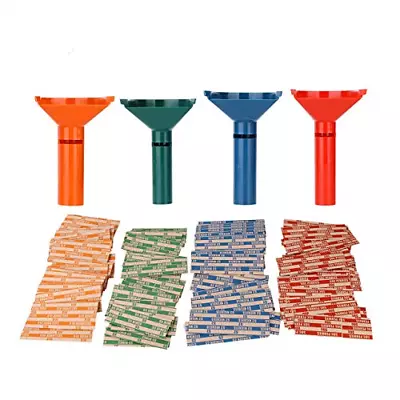 Coin Counters & Coin Sorters Tubes Bundle Of 4 Color-Coded Coin Tubes And 100... • $15.30