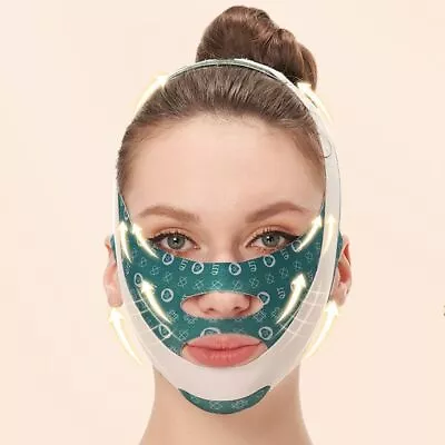 Sleep Mask V Line Shaping Face Masks Face Lifting Belt Facial Slimming Strap • £4.81