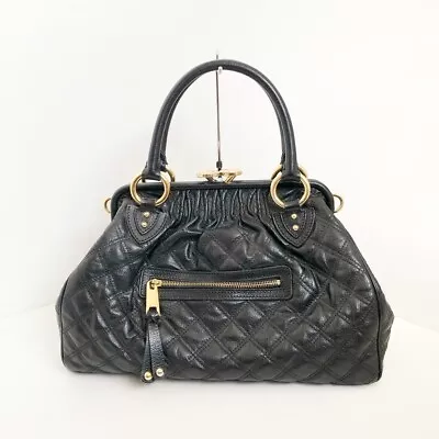 Auth MARC JACOBS Stam - Black Leather Handbag • $126