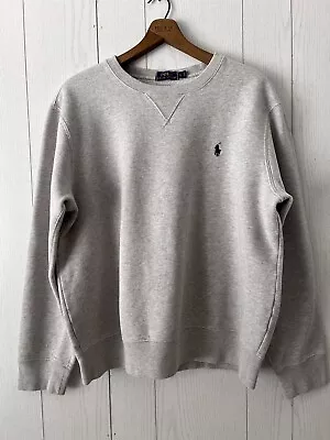 Polo Ralph Lauren Sweatshirt Mens Large Gray Crewneck Fleece Pony Logo Pullover • $22.99