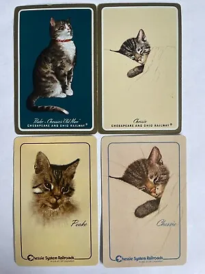 Chessie Peake US Ohio Railway Train Advert Kitten Cats Swap Playing Card Set Lot • $8