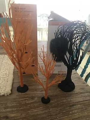 DEPT 56 Village Accessories Halloween Oak Tree  #800028 Orange Trees #4024047 • $14.99