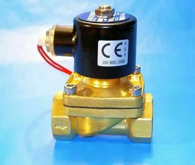 1  NPT 24 VAC Electric N/C Brass Solenoid Valve Air Water Vacuum (Viton) 2 Wire • $48.74