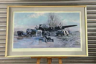 Superb Large Framed Ltd Edt Print Of A Lancaster Bomber By David Shepherd • £285