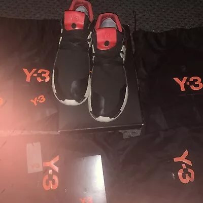 2015 Adidas Y-3 Boost QR Black Red/Black Shoes Size 11 Uk Mens Rare S83120 • £33