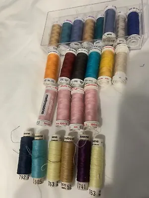 Lot Of 24 Mettler Embroidery Thread (New And Used) • $28