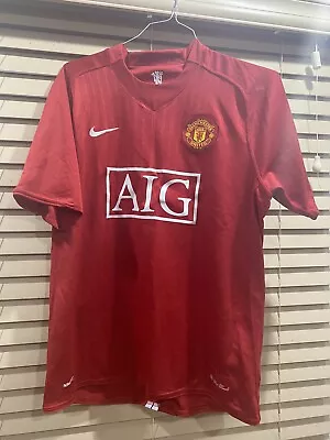 MANCHESTER UNITED 2007-08 HOME  SOCCER JERSEY NIKE GIGGS #11  L Used • $114.95