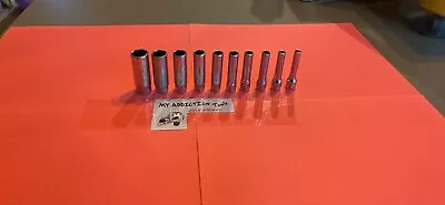 Snap On 1/4 Drive Deep Socket Set 10 Piece Set • $75