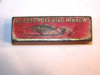 Antique Al Foss Pork Rind Minnow Tin • $18