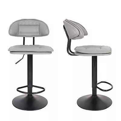 2 Swivel Bar Stool Gas Lift Kitchen Cafe Wine Pub Counter Height Breakfast Chair • £89.99