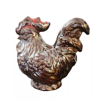 Vintage Ceramic Brown Rooster Hen Figurine Country Farm Home Decor 6  • $12