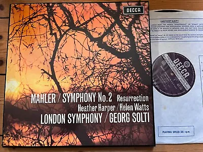 SET 325-6 Mahler Symphony No. 2  Solti W/B 2 LP Box Set • £75