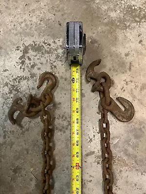 $39.95 • Buy Vintage Auto Body Clamp  R  Grab Frame Back Grips Repair Pull Clamps W/ Chain B