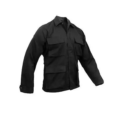 BDU Shirts US Army Style Military Combat Field Light Jacket Top Coat New Black • £32.29