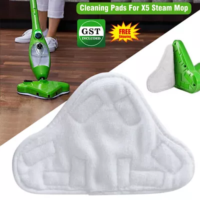 Stick On White Washable Cleaning Pads Microfiber For X5 Steam Mop H20 H2O • $7.70