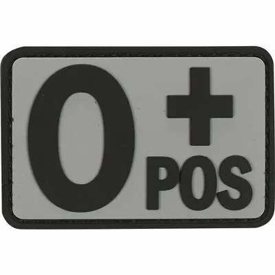 VooDoo Tactical 07-0995014000 Blood Type Rubber Patch (O+ Positive) Gray • $6.97