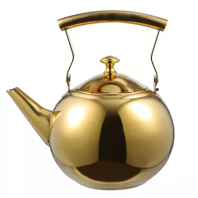 Whistling Teapot Large Teapot Hot Water Kettles Metal Stove Tea Kettle Gas Stove • £17.38